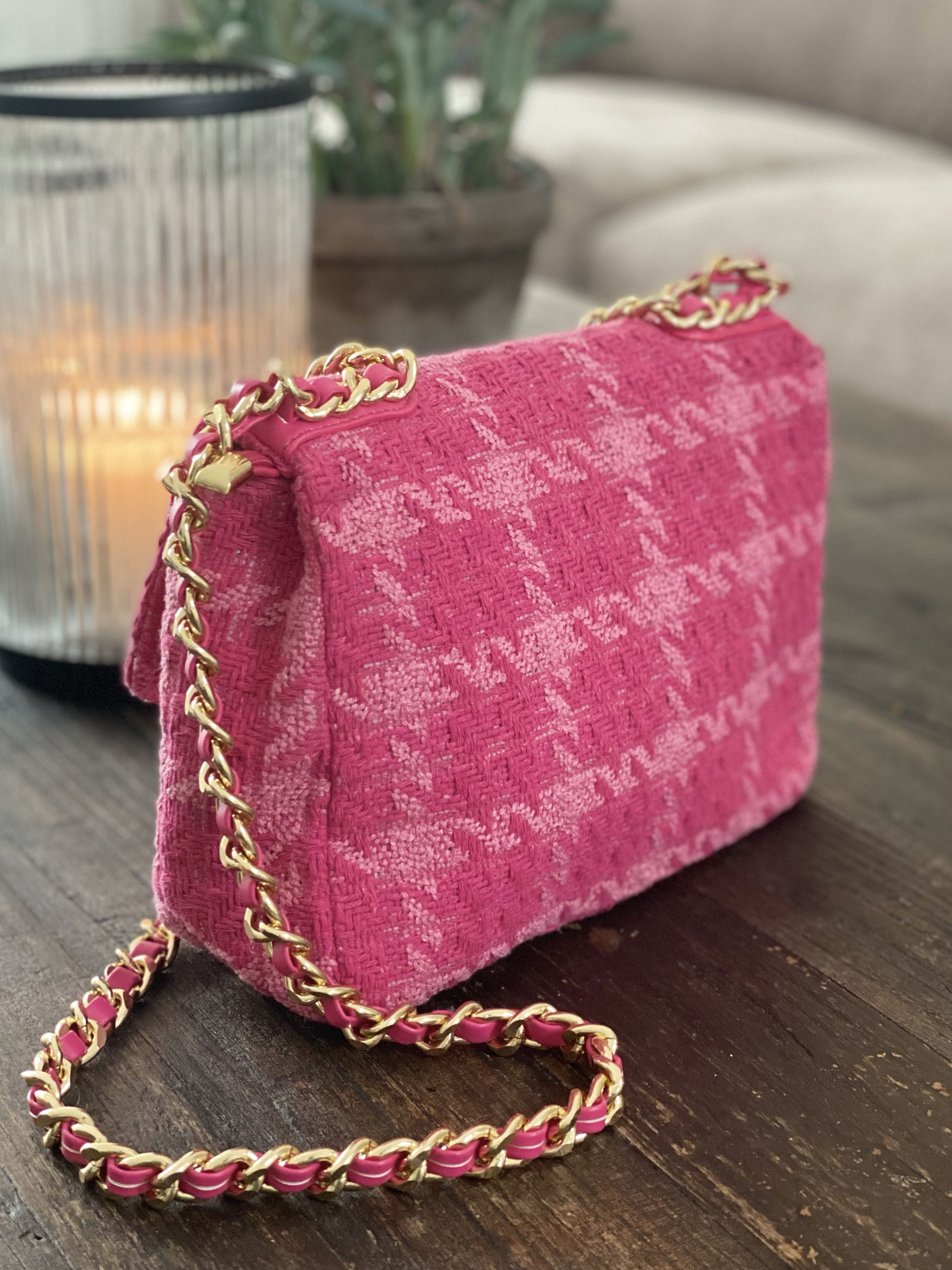 Zoe - Fet rutig väska med kedja